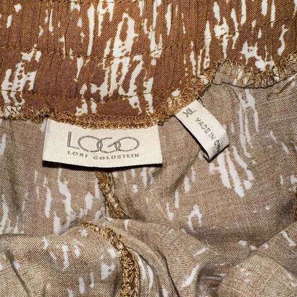 LOGO Lori Goldstein Women’s Printed Pants Chevron Size XL - Picture 4 of 4